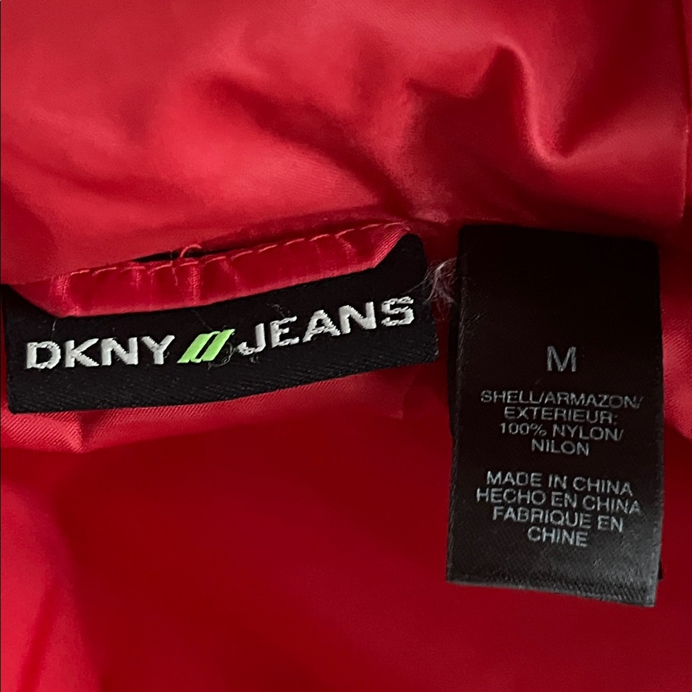 DKNY Vintage Y2K Down Filled Red Puffer Jacket - Picture 9 of 10